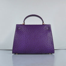 Load image into Gallery viewer, Hermes Kelly 32cm Ostrich Vein 6108 Purple Golden
