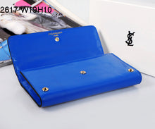 Load image into Gallery viewer, Yves Saint Laurent Flap Wallet Sapphire Blue 2671
