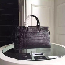 Load image into Gallery viewer, Yves Saint Laurent Medium Rive Gauche Bag In Black Crocodile Leather
