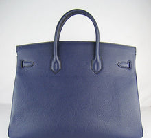 Load image into Gallery viewer, Hermes Birkin 35cm Togo Leather Handbags 6099 Dark Blue Golden
