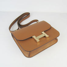 Load image into Gallery viewer, Hermes Constance Cowskin Leather Bag H017 light coffee golden
