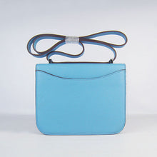 Load image into Gallery viewer, Hermes Constance Cowskin Leather Bag H017 light blue silver
