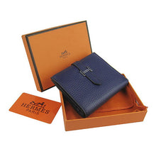 Load image into Gallery viewer, Hermes Wallet H006 Cow Leather Blue
