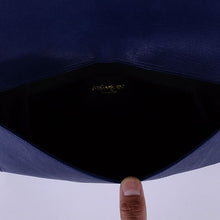 Load image into Gallery viewer, Yves Saint Laurent Lady Lambskin Leather Purse Sapphire Blue 39321
