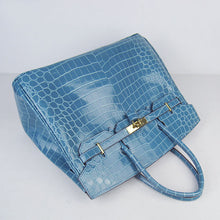 Load image into Gallery viewer, Hermes Birkin 6089 Crocodile Blue Bag
