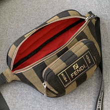Load image into Gallery viewer, Fendi Belt Bag In Fabric With Pequin Striped Motif
