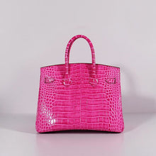 Load image into Gallery viewer, Hermes Birkin 30cm Crocodile Leather Bag With Strap Rose Gold
