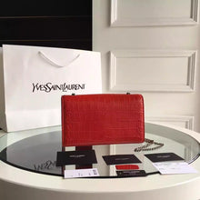 Load image into Gallery viewer, Yves Saint Laurent Medium Monogram Satchel In Red Crocodile Leather

