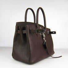 Load image into Gallery viewer, Hermes Birkin 30cm Togo Leather Handbags Dark Coffee Silver
