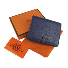 Load image into Gallery viewer, Hermes Wallet H006 Cow Leather Blue
