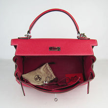 Load image into Gallery viewer, Hermes Kelly 32cm Togo Leather Handbag Red/Silver
