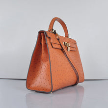 Load image into Gallery viewer, Hermes Kelly 32cm Ostrich Vein 6108 Orange Golden

