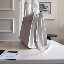 Load image into Gallery viewer, Yves Saint Laurent Small Sac De Jour Croc Embossed White Bag
