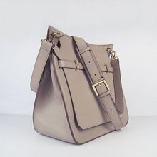 Load image into Gallery viewer, Hermes Leather Shoulder bag H6508 grey golden
