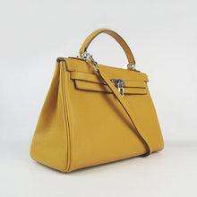 Load image into Gallery viewer, Hermes Kelly 32cm Togo Leather Handbag 6108 Yellow Silve

