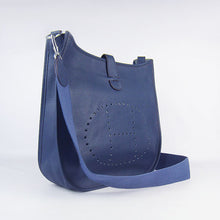 Load image into Gallery viewer, Hermes Evelyne I handbag H6309 dark blue silver
