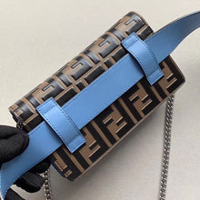 Load image into Gallery viewer, Fendi Blue Kan I F Belt Bag With FF Motif
