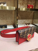 Load image into Gallery viewer, Fendi Red Kan I F Belt Bag With FF Motif
