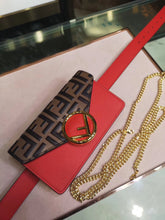 Load image into Gallery viewer, Fendi Red Kan I F Belt Bag With FF Motif
