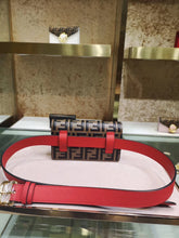 Load image into Gallery viewer, Fendi Red Kan I F Belt Bag With FF Motif
