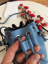 Load image into Gallery viewer, Fendi Mon Tresor Mini Bucket Bag In Blue Calfskin
