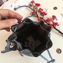 Load image into Gallery viewer, Fendi Mon Tresor Mini Bucket Bag In Blue Calfskin
