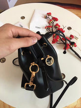 Load image into Gallery viewer, Fendi Mon Tresor Mini Bucket Bag In Black Calfskin
