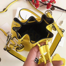 Load image into Gallery viewer, Fendi Mon Tresor Mini Bucket Bag In Yellow Calfskin

