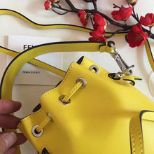 Load image into Gallery viewer, Fendi Mon Tresor Mini Bucket Bag In Yellow Calfskin

