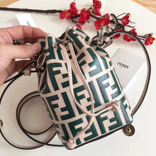 Load image into Gallery viewer, Fendi FF Mon Tresor Mini Bucket Bag In Nude Calfskin
