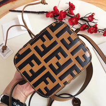 Load image into Gallery viewer, Fendi FF Mon Tresor Mini Bucket Bag In Brown Calfskin
