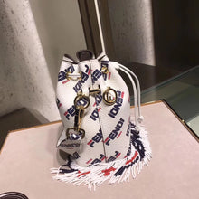 Load image into Gallery viewer, Fendi Logo-printed Fringed Mon Tresor Mini Bucket Bag

