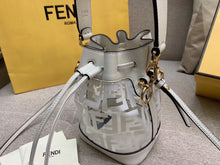 Load image into Gallery viewer, Fendi White Mon Tresor Mini Bucket Bag In Transparent PU

