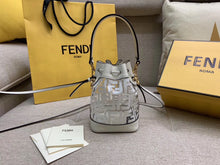 Load image into Gallery viewer, Fendi White Mon Tresor Mini Bucket Bag In Transparent PU
