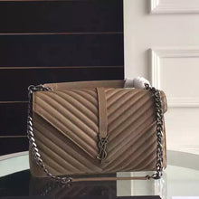 Load image into Gallery viewer, Yves Saint Laurent Large Monogram College Bag in Havane Goatskin
