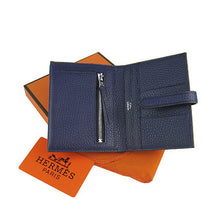 Load image into Gallery viewer, Hermes Wallet H006 Cow Leather Blue
