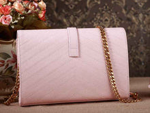 Load image into Gallery viewer, Yves Saint Laurent Small Monogramme Satchel Pink Grain Textured Matelasse Leather
