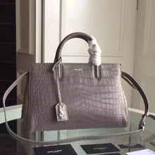 Load image into Gallery viewer, Yves Saint Laurent Small Rive Gauche Bag In Grey Crocodile Leather
