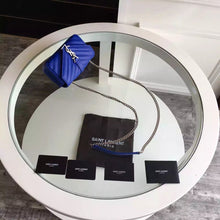 Load image into Gallery viewer, Yves Saint Laurent Baby Monogram Chain Bag In Blue Goatskin
