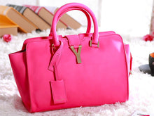 Load image into Gallery viewer, Yves Saint Laurent Cabas Chyc Original Leather Tote Hot Pink
