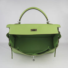 Load image into Gallery viewer, Hermes Kelly 35cm Togo Leather Handbag Green/Silver

