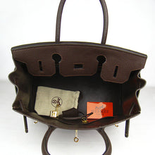 Load image into Gallery viewer, Hermes Birkin 30cm Togo Leather Handbags Dark Coffee Golden
