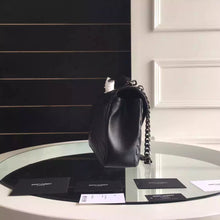 Load image into Gallery viewer, Yves Saint Laurent Large Monogram College Bag in Black Goatskin
