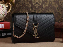 Load image into Gallery viewer, Yves Saint Laurent Small Monogramme Satchel In Black Matelasse Leather
