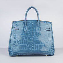 Load image into Gallery viewer, Hermes Birkin 6089 Crocodile Blue Bag
