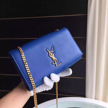 Load image into Gallery viewer, Yves Saint Laurent Medium Monogram Satchel In Blue Leather
