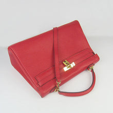 Load image into Gallery viewer, Hermes Kelly 35cm Togo Leather Handbag Red/Golden
