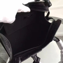 Load image into Gallery viewer, Yves Saint Laurent So Black Small Monogram Cabas Bag In Crocodile Leather
