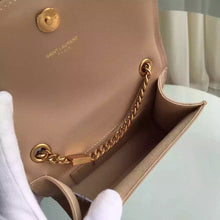 Load image into Gallery viewer, Yves Saint Laurent Small Monogram Satchel Bag In Beige Leather
