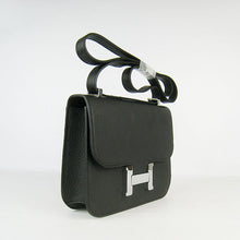 Load image into Gallery viewer, Hermes Constance Cowskin Leather Bag H017 black silver
